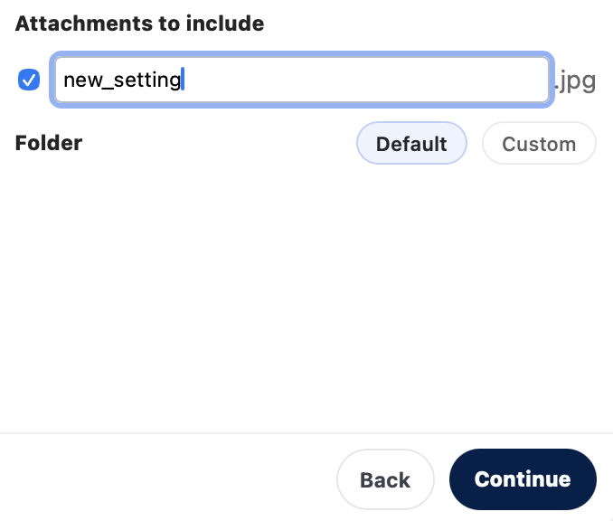 Editing the attachment name